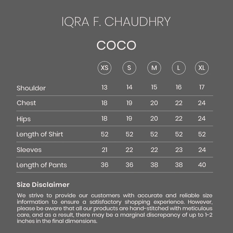 Coco size chart
